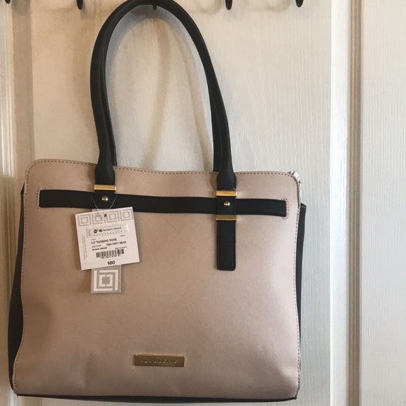 Beautiful Tan & Black Liz Claiborne Handbag - Picture 2 of 9